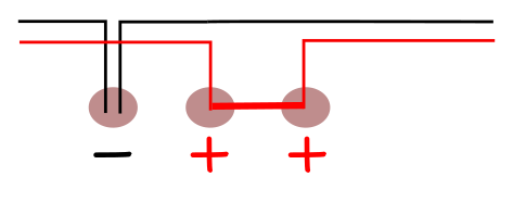 2-wire smoke detector terminals showing circuit bridge when detector is installed.