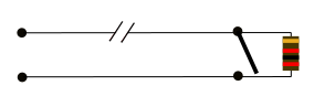 Supervised circuit with a cut wire