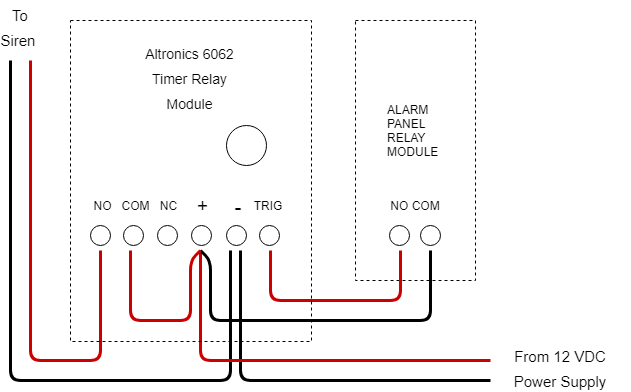 Wire Altronix 6062 Timer for Siren Control | Low Voltage Installer